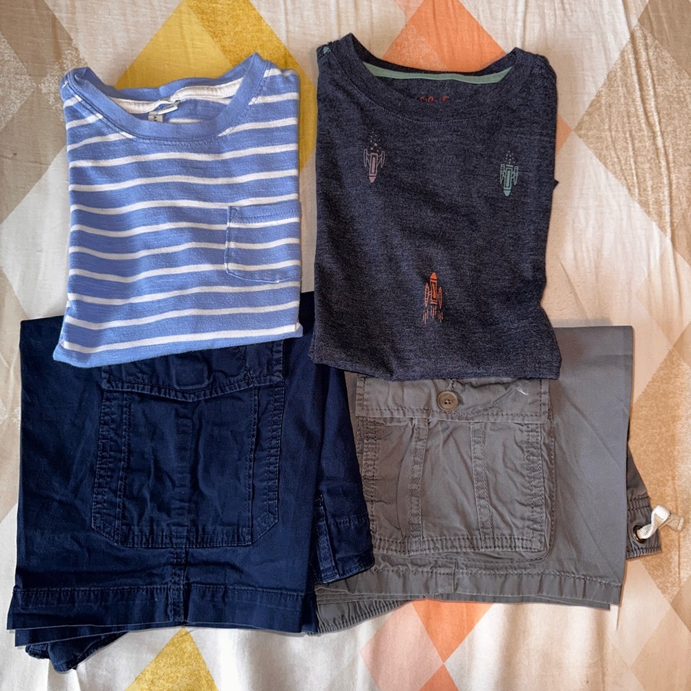 Boys size 8 shirts and shorts bundle